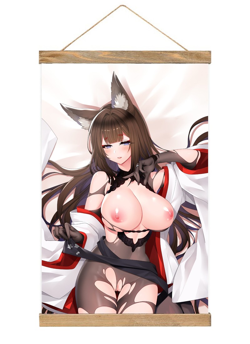 Azur Lane Amagi Scroll Painting Wall Picture Anime Wall Scroll Hanging Home Decor