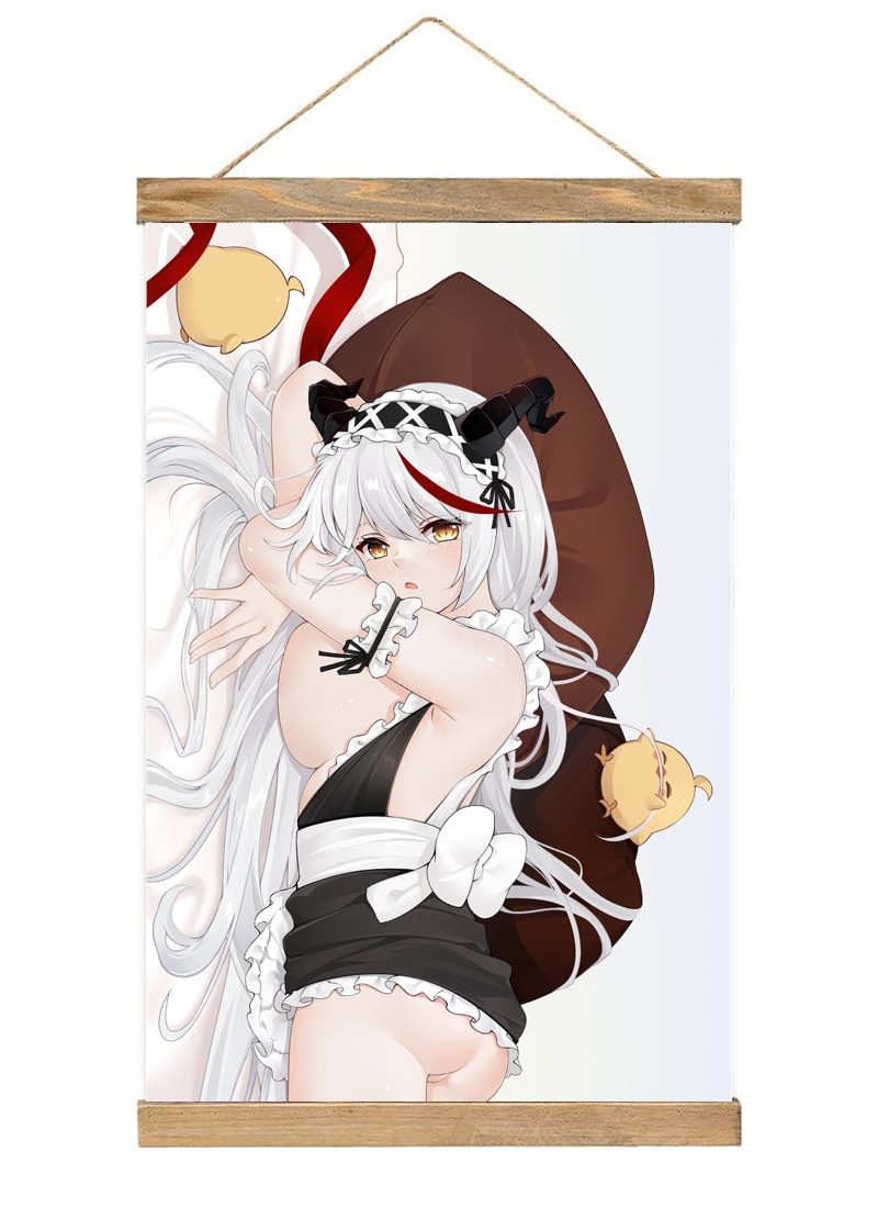 Azur Lane KMS Agir-1 Scroll Painting Wall Picture Anime Wall Scroll Hanging Home Decor