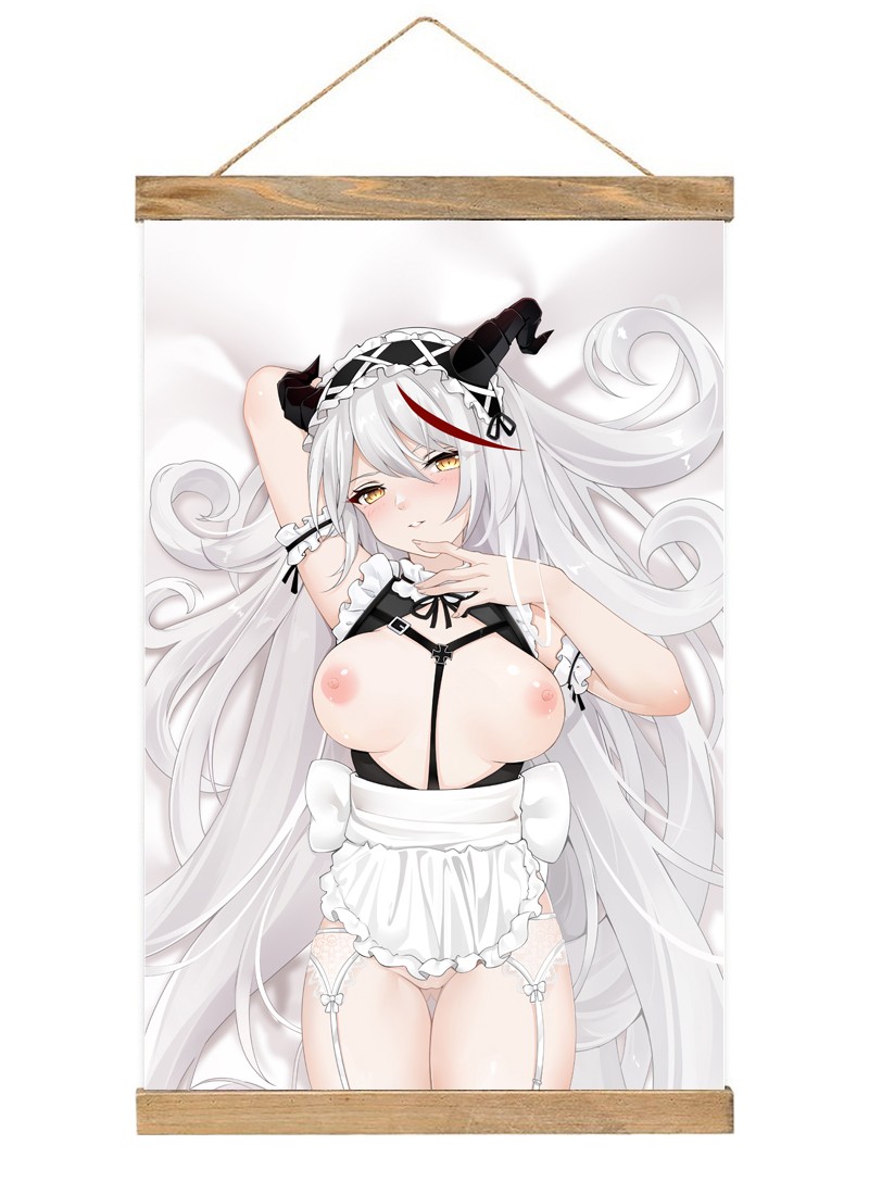 Azur Lane KMS Agir Scroll Painting Wall Picture Anime Wall Scroll Hanging Home Decor