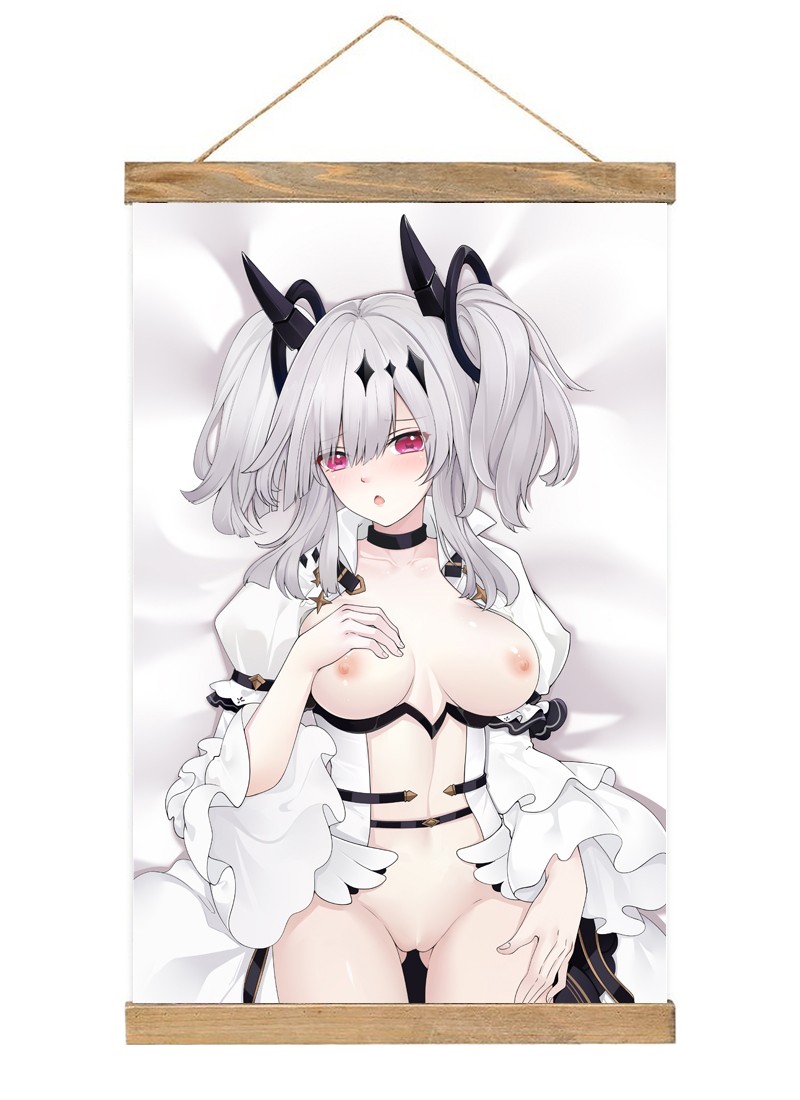 Azur Lane MNF Joffre Scroll Painting Wall Picture Anime Wall Scroll Hanging Home Decor
