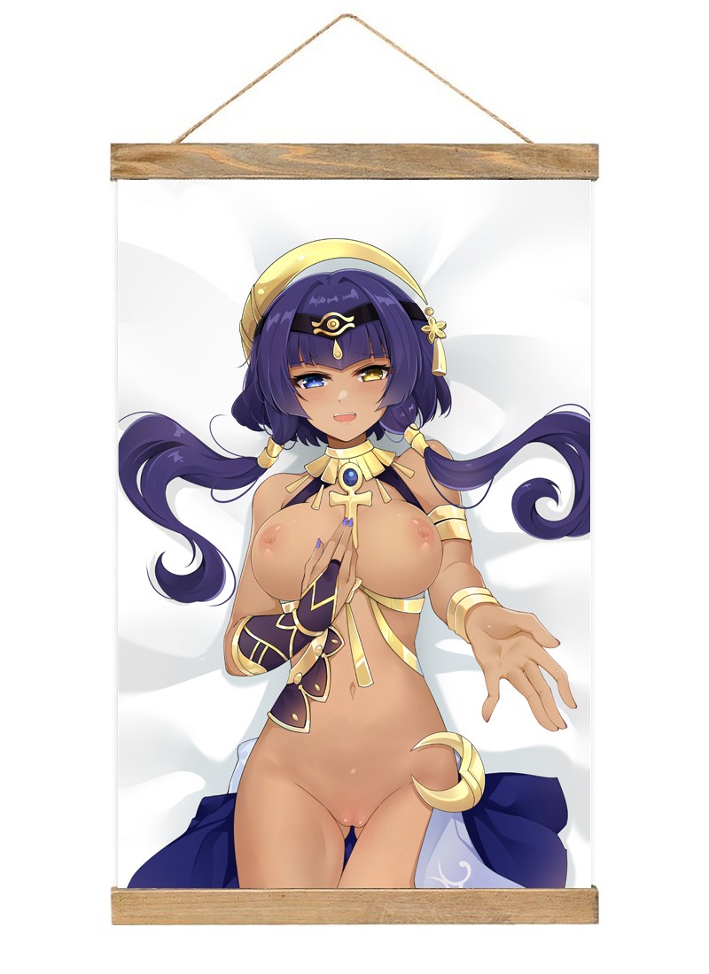 Genshin Impact Candace Scroll Painting Wall Picture Anime Wall Scroll Hanging Home Decor