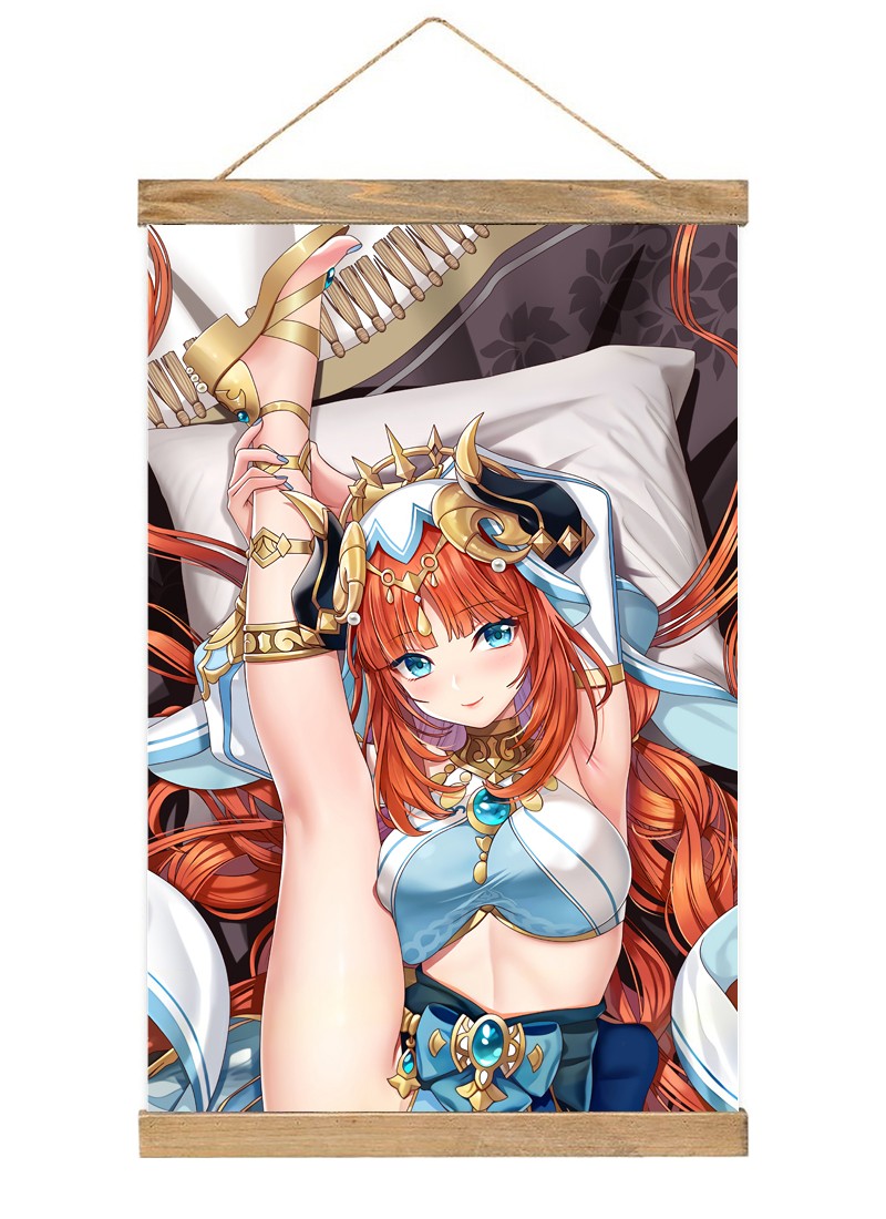 Genshin Impact Nilou-1 Scroll Painting Wall Picture Anime Wall Scroll Hanging Home Decor