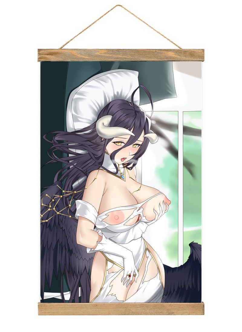 Overlord Albedo Scroll Painting Wall Picture Anime Wall Scroll Hanging Home Decor