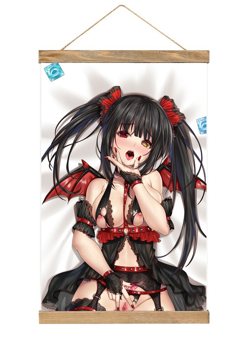 1Date A Live Tokisaki Kurumi-1 Scroll Painting Wall Picture Anime Wall Scroll Hanging Home Decor