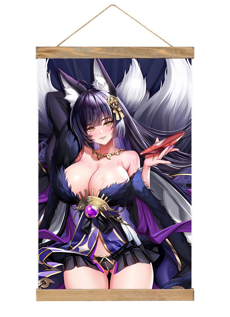 Azur Lane IJN Musashi-1 Scroll Painting Wall Picture Anime Wall Scroll Hanging Home Decor
