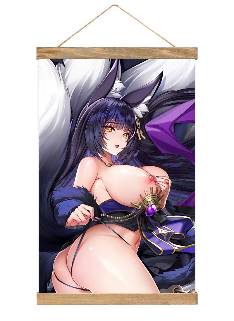 Azur Lane IJN Musashi Scroll Painting Wall Picture Anime Wall Scroll Hanging Home Decor