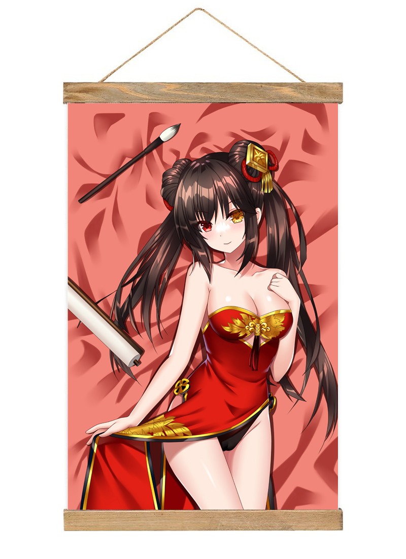 Date A Live Tokisaki Kurumi Scroll Painting Wall Picture Anime Wall Scroll Hanging Home Decor