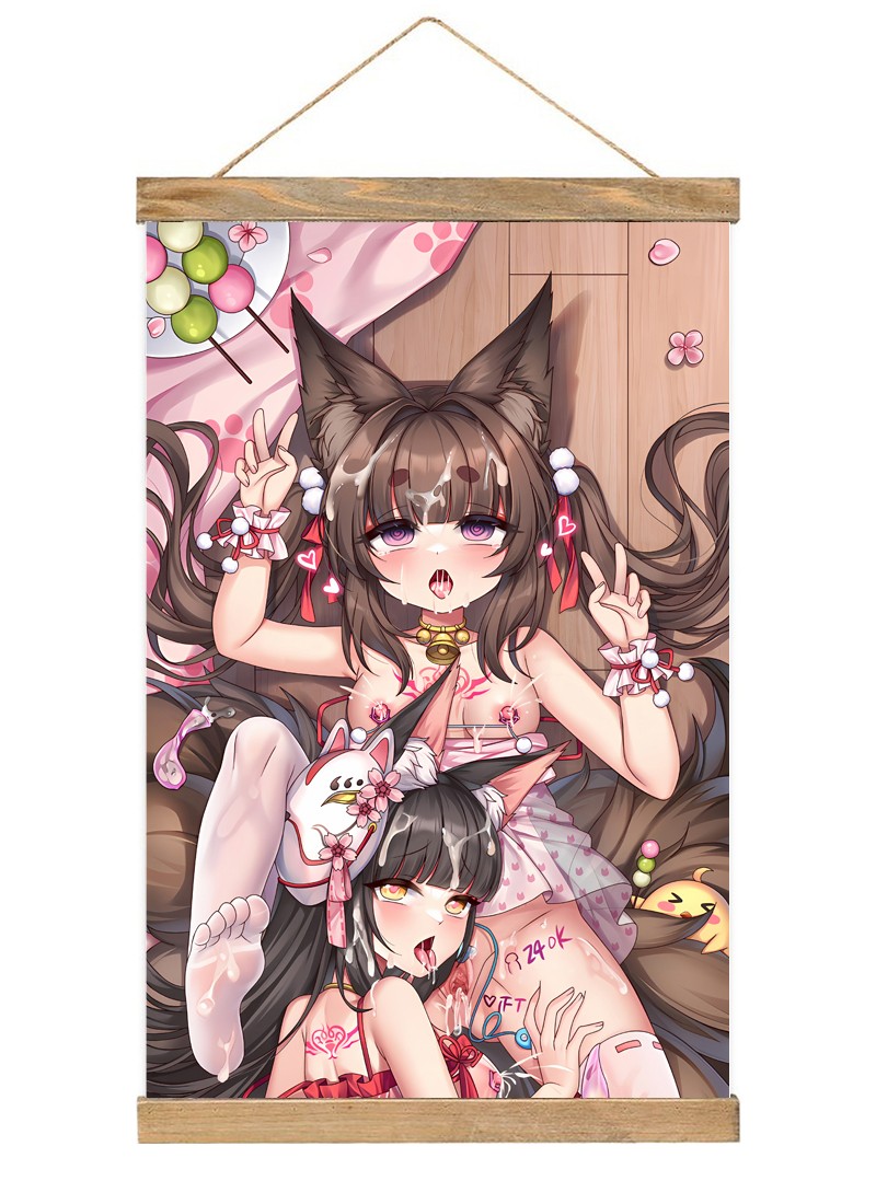 Azur Lane Nagato Scroll Painting Wall Picture Anime Wall Scroll Hanging Home Decor