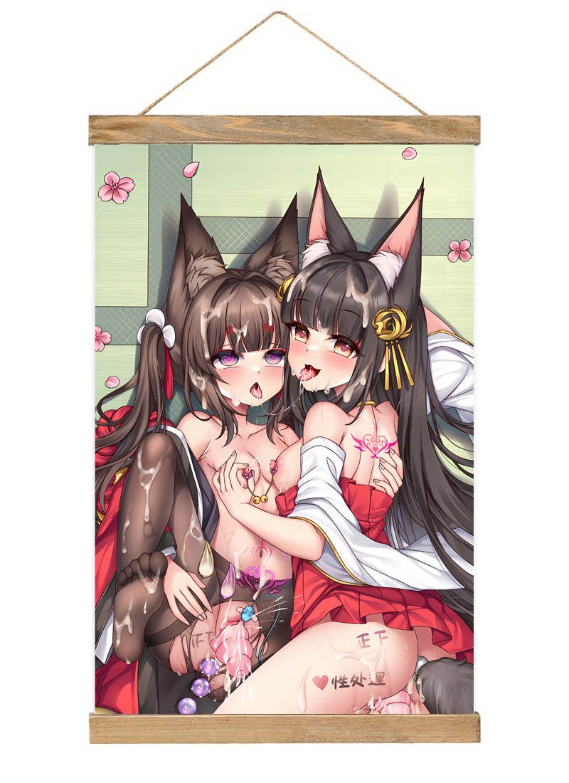 Azur Lane Nagato-1 Scroll Painting Wall Picture Anime Wall Scroll Hanging Home Decor