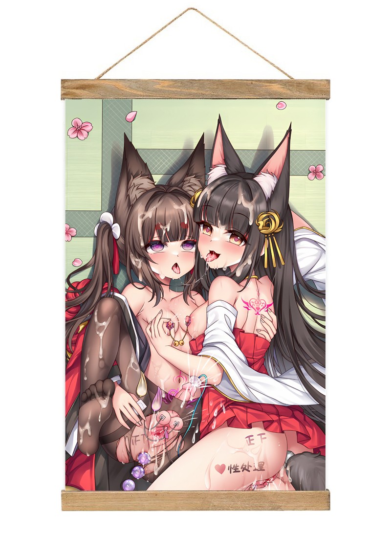 Azur Lane Nagato-1 Scroll Painting Wall Picture Anime Wall Scroll Hanging Home Decor