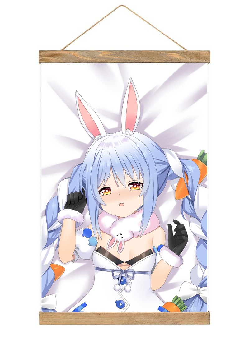 Virtual Youtuber Usada Pekora-1 Scroll Painting Wall Picture Anime Wall Scroll Hanging Home Decor