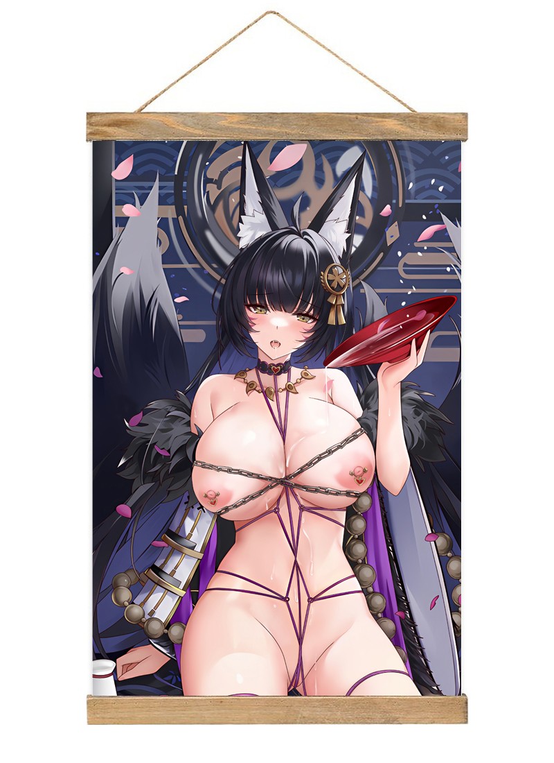 Azur Lane IJN Musash-1 Scroll Painting Wall Picture Anime Wall Scroll Hanging Home Decor