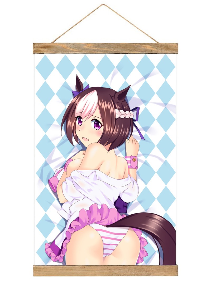 Umamusume Pretty Derby Tokai Teio Scroll Painting Wall Picture Anime Wall Scroll Hanging Home Decor