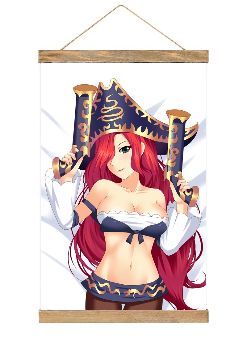 League Of Legends Miss Fortune-1 Scroll Painting Wall Picture Anime Wall Scroll Hanging Home Decor