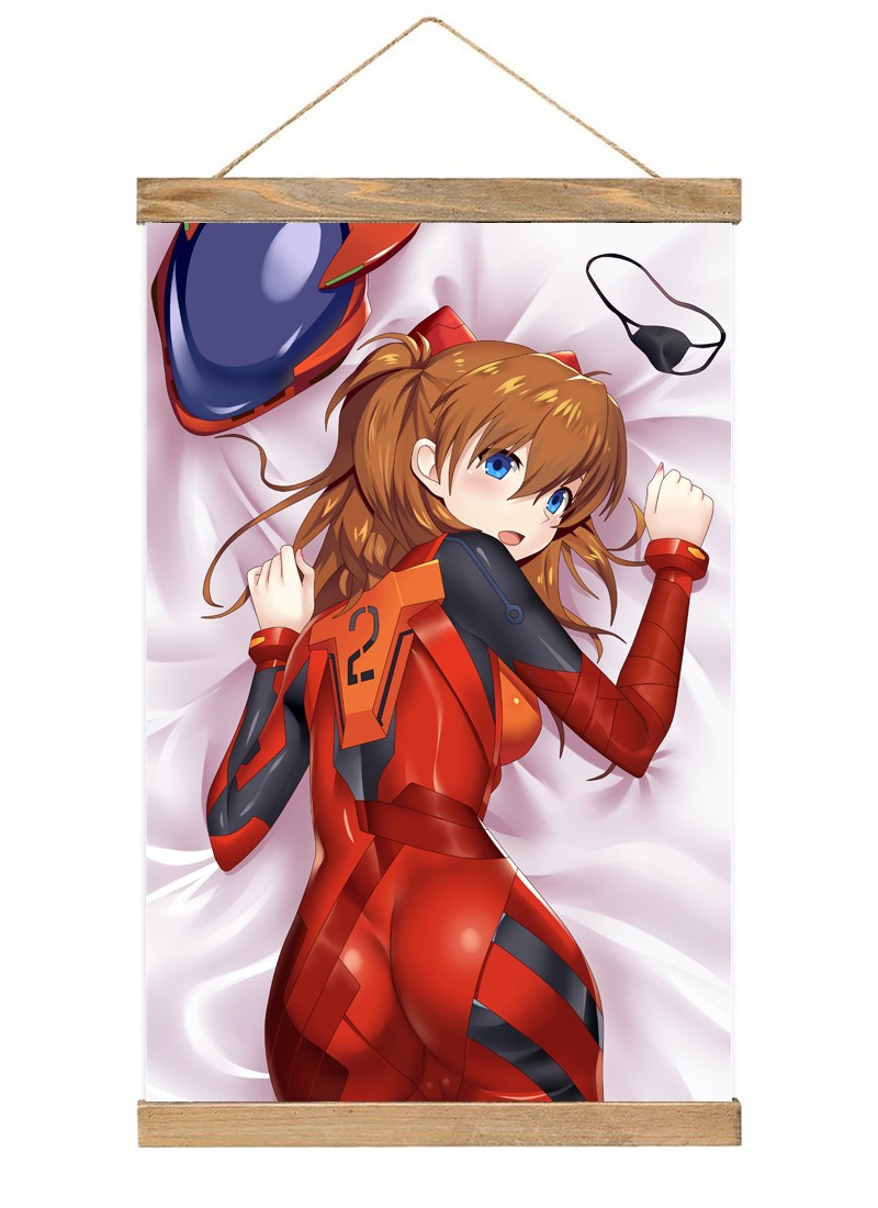 Neon Genesis Evangelion Asuka Langley Soryu Scroll Painting Wall Picture Anime Wall Scroll Hanging Home Decor