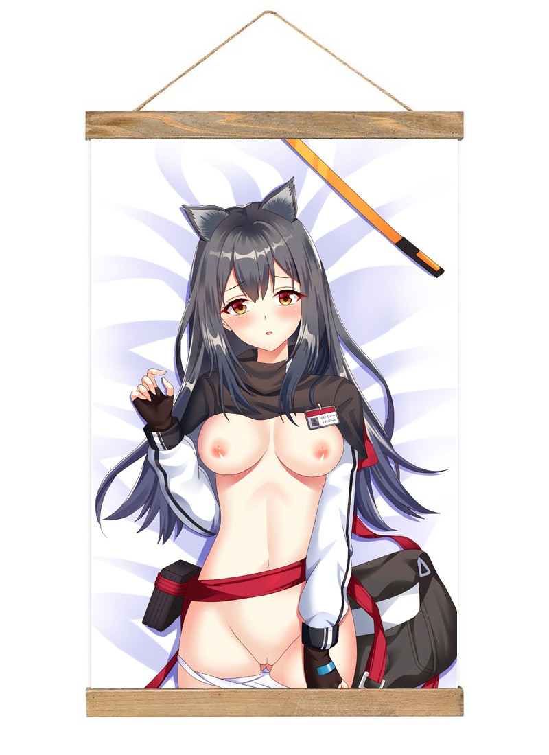 Arknights AMIYA Scroll Painting Wall Picture Anime Wall Scroll Hanging Home Decor
