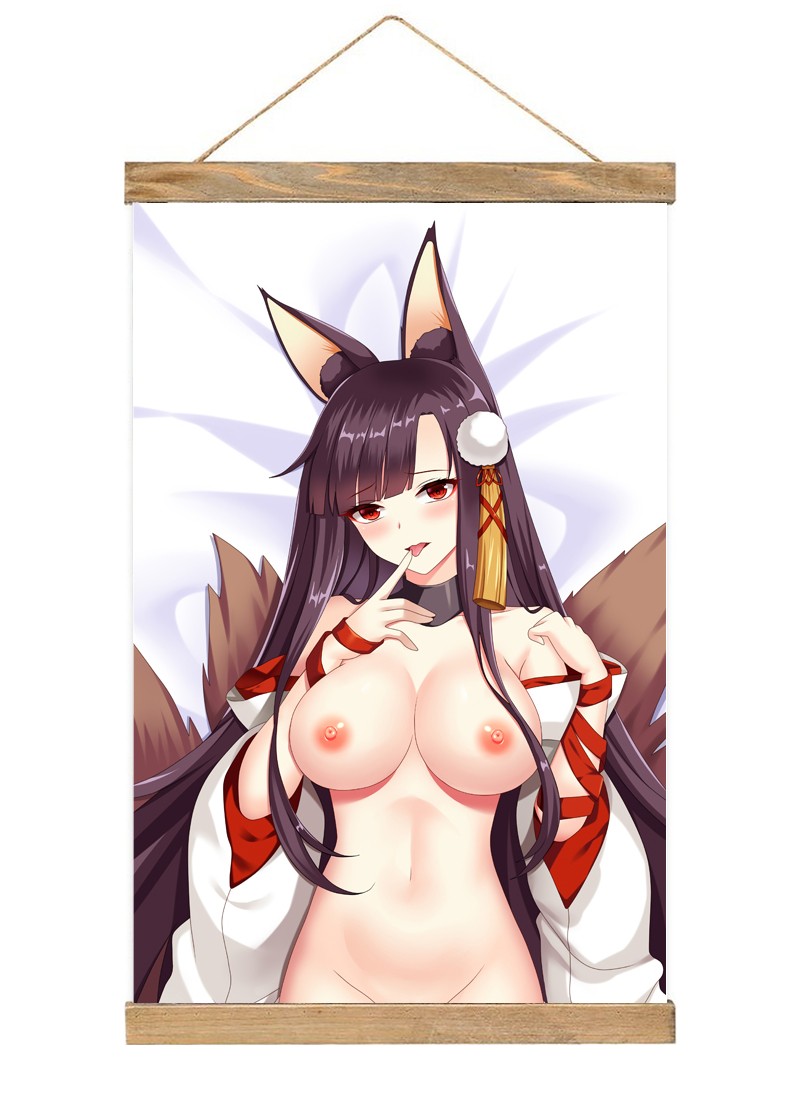 Azur Lane Akagi-1 Scroll Painting Wall Picture Anime Wall Scroll Hanging Home Decor