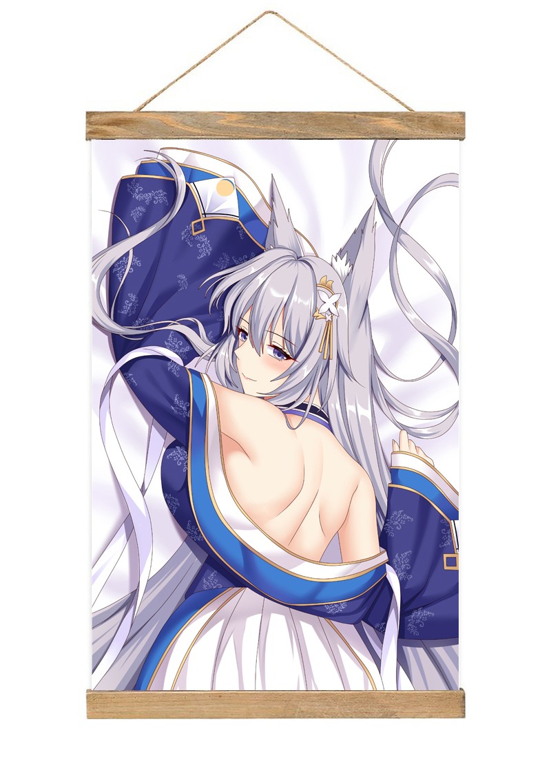 Azur Lane Shinano Scroll Painting Wall Picture Anime Wall Scroll Hanging Home Decor