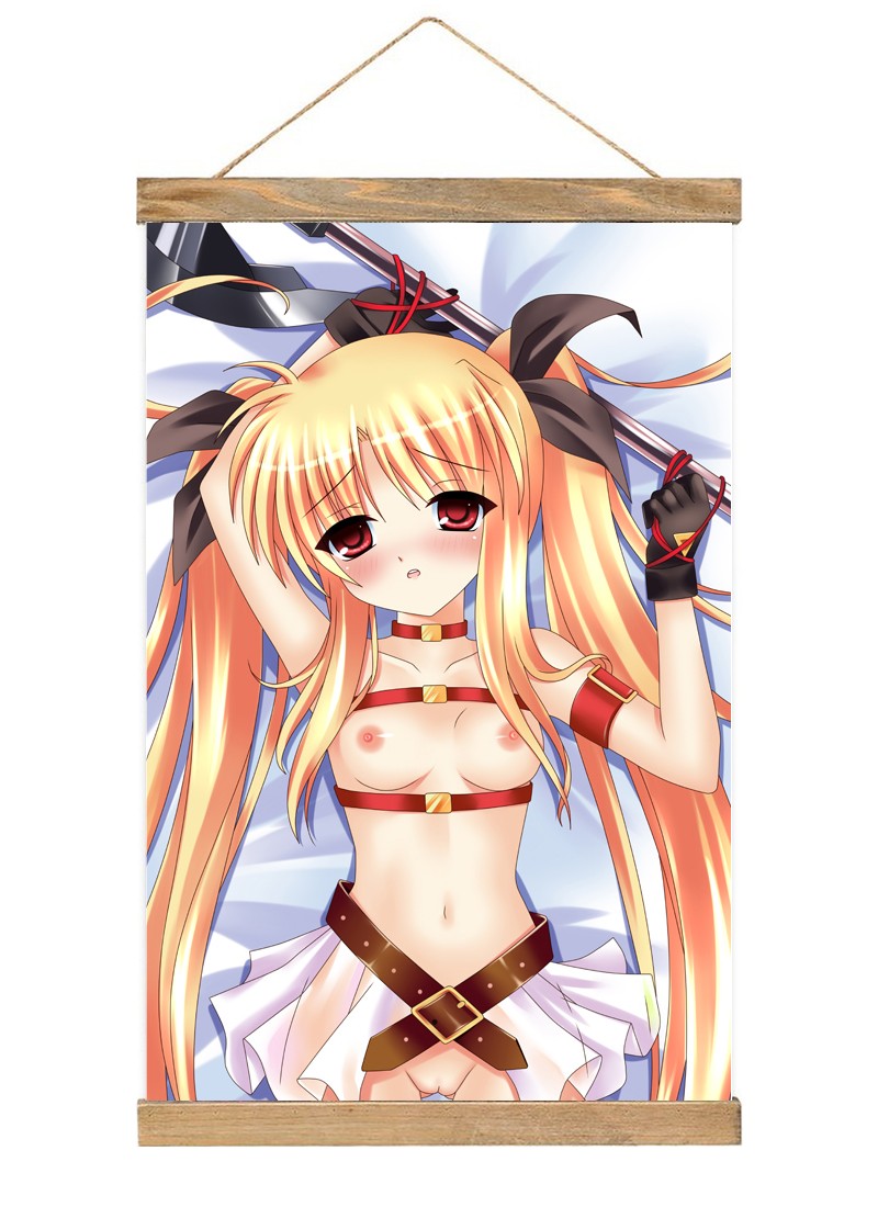 Magical Girl Lyrical Nanoha Scroll Painting Wall Picture Anime Wall Scroll Hanging Home Decor