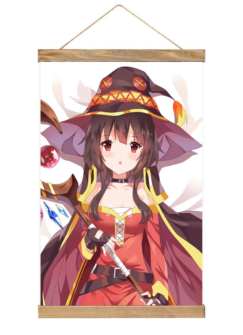 KonoSuba God\'s Blessing on This Wonderful World! Megumin-1 Scroll Painting Wall Picture Anime Wall Scroll Hanging Home Decor