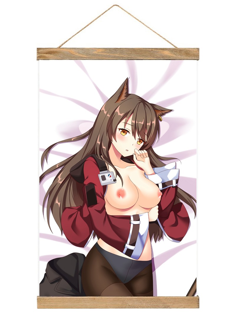 Arknights AMIYA-1 Scroll Painting Wall Picture Anime Wall Scroll Hanging Home Decor