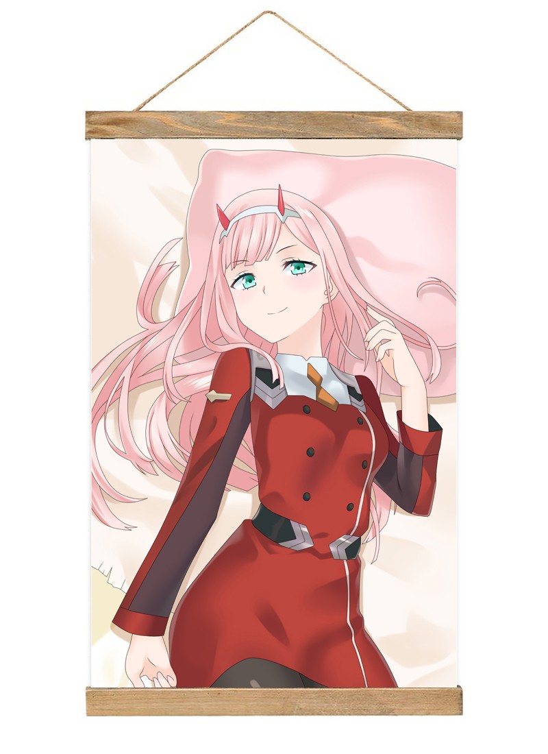 DARLING in the FRANXX ZERO TWO 002-1 Scroll Painting Wall Picture Anime Wall Scroll Hanging Home Decor