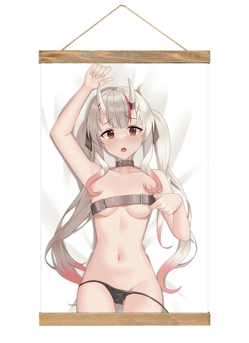 Virtual Youtuber Nakiri Ayame Scroll Painting Wall Picture Anime Wall Scroll Hanging Home Decor