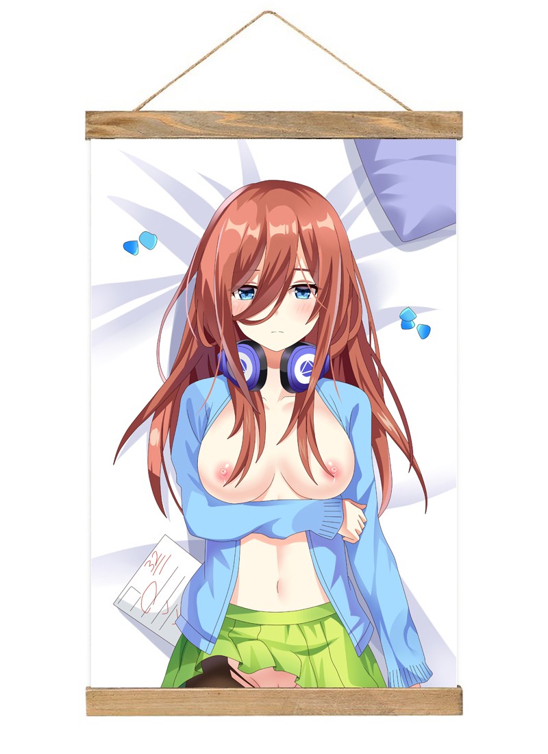 The Quintessential Quintuplets Miku Nakano Nakano Nino Scroll Painting Wall Picture Anime Wall Scroll Hanging Home Decor