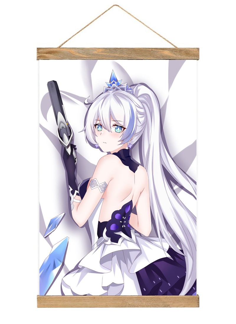 Kiana Kaslana Honkai Impact 3rd Scroll Painting Wall Picture Anime Wall Scroll Hanging Home Decor