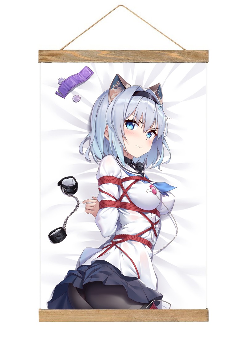 The Ryuo\'s Work is Never Done! Ginko Sora Scroll Painting Wall Picture Anime Wall Scroll Hanging Home Decor
