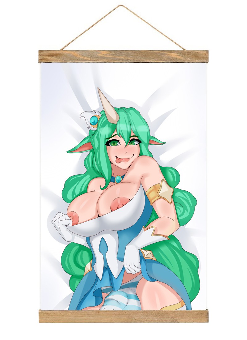 League of Legends Soraka Scroll Painting Wall Picture Anime Wall Scroll Hanging Home Decor