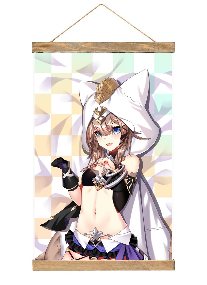 Honkai Impact 3rd Pardofelis Scroll Painting Wall Picture Anime Wall Scroll Hanging Home Decor