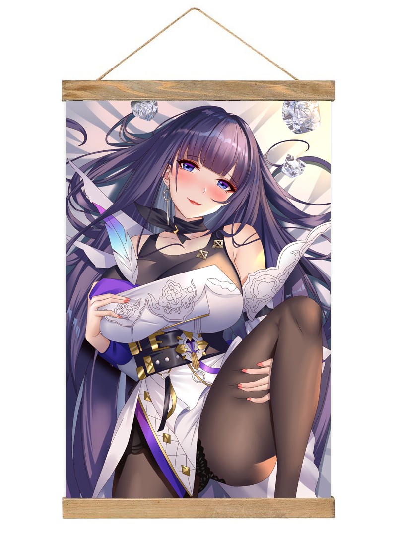 Honkai Impact 3rd Raiden Mei-1 Scroll Painting Wall Picture Anime Wall Scroll Hanging Home Decor