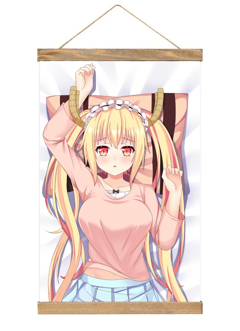 Miss Kobayashis Dragon Maid Tohru-1 Scroll Painting Wall Picture Anime Wall Scroll Hanging Home Decor