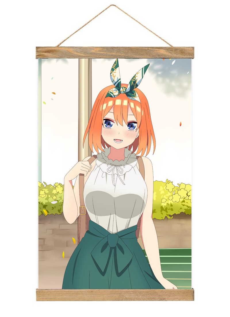 The Quintessential Quintuplets Nakano Yotsuba-1 Scroll Painting Wall Picture Anime Wall Scroll Hanging Home Decor