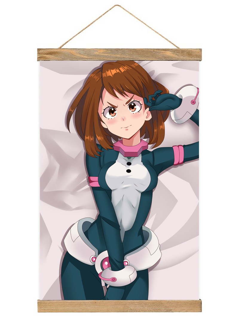 My Hero Academia Uraraka Ochaco Scroll Painting Wall Picture Anime Wall Scroll Hanging Home Decor