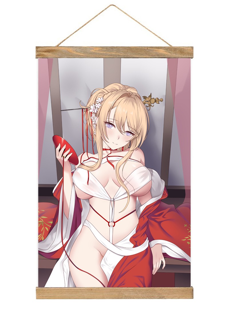 Azur Lane HMS Glorious-1 Scroll Painting Wall Picture Anime Wall Scroll Hanging Home Decor