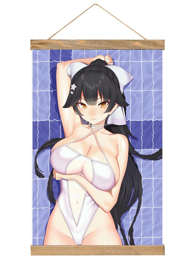 Azur Lane Takao-1 Scroll Painting Wall Picture Anime Wall Scroll Hanging Home Decor