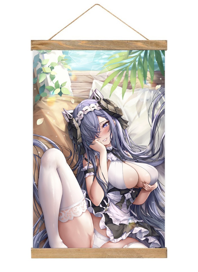 Azur Lane KMS August von Parseval-1 Scroll Painting Wall Picture Anime Wall Scroll Hanging Home Decor