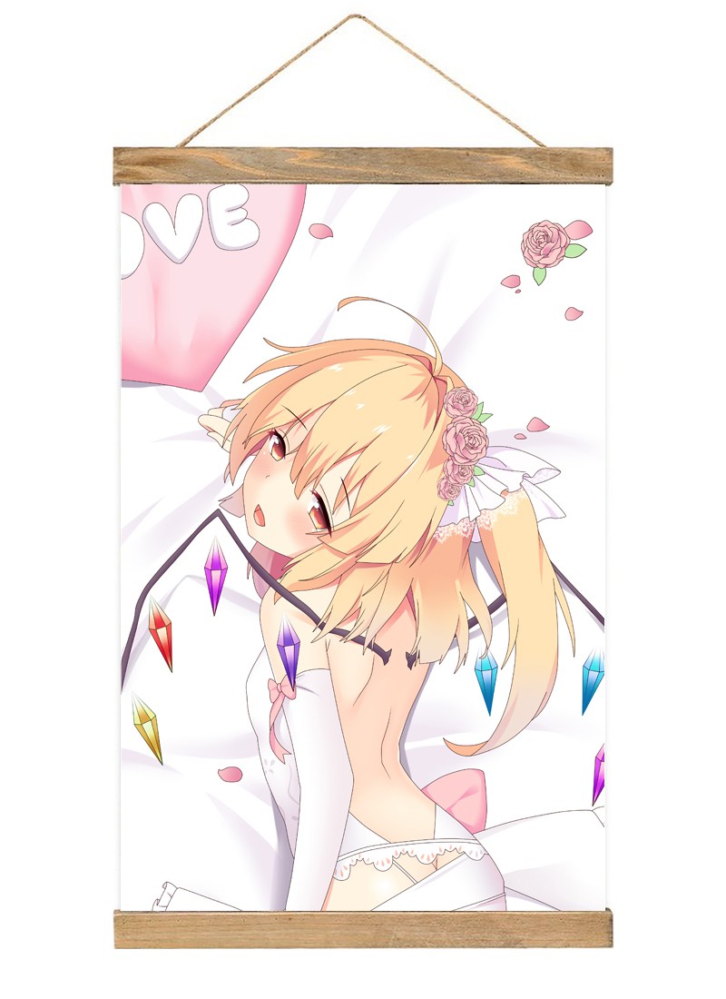TouHou Project Flandre Scarlet Scroll Painting Wall Picture Anime Wall Scroll Hanging Home Decor