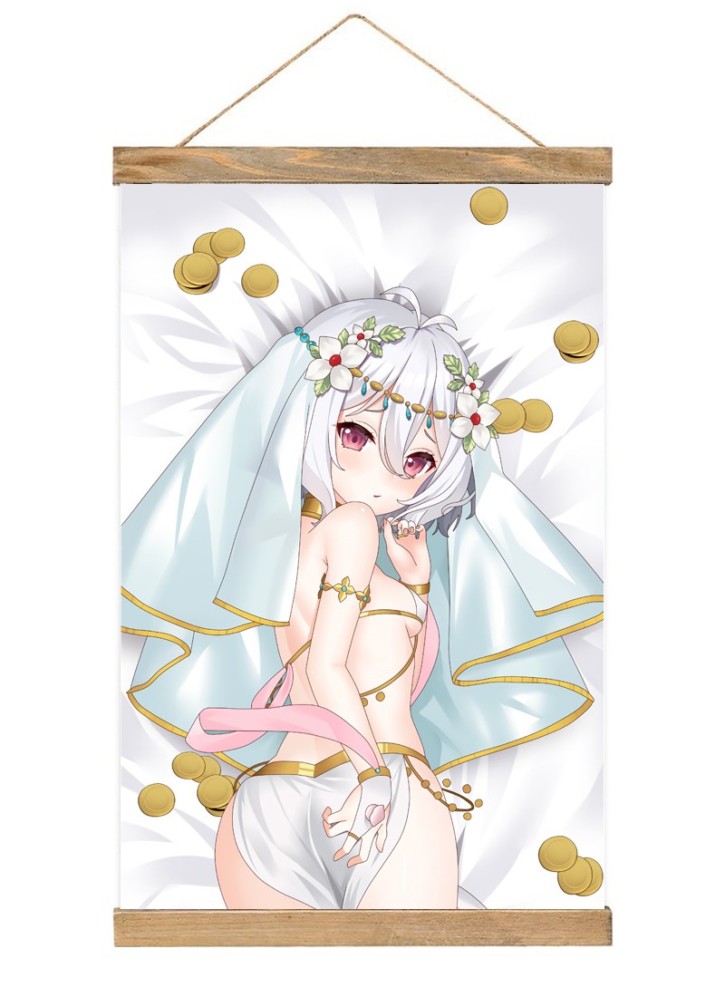 Princess Connect! ReDive Kokkoro Scroll Painting Wall Picture Anime Wall Scroll Hanging Home Decor