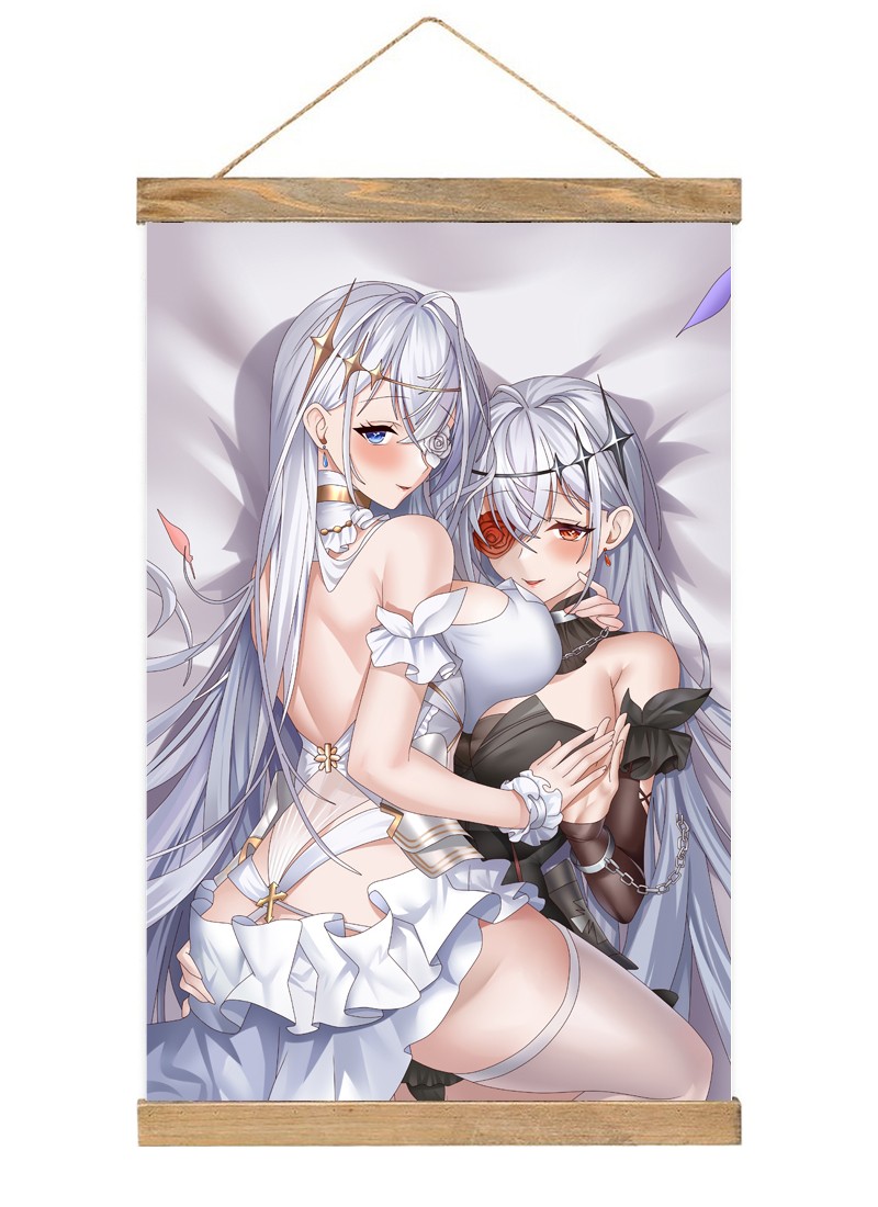 1Azur Lane SMS Emden-1 Scroll Painting Wall Picture Anime Wall Scroll Hanging Home Decor