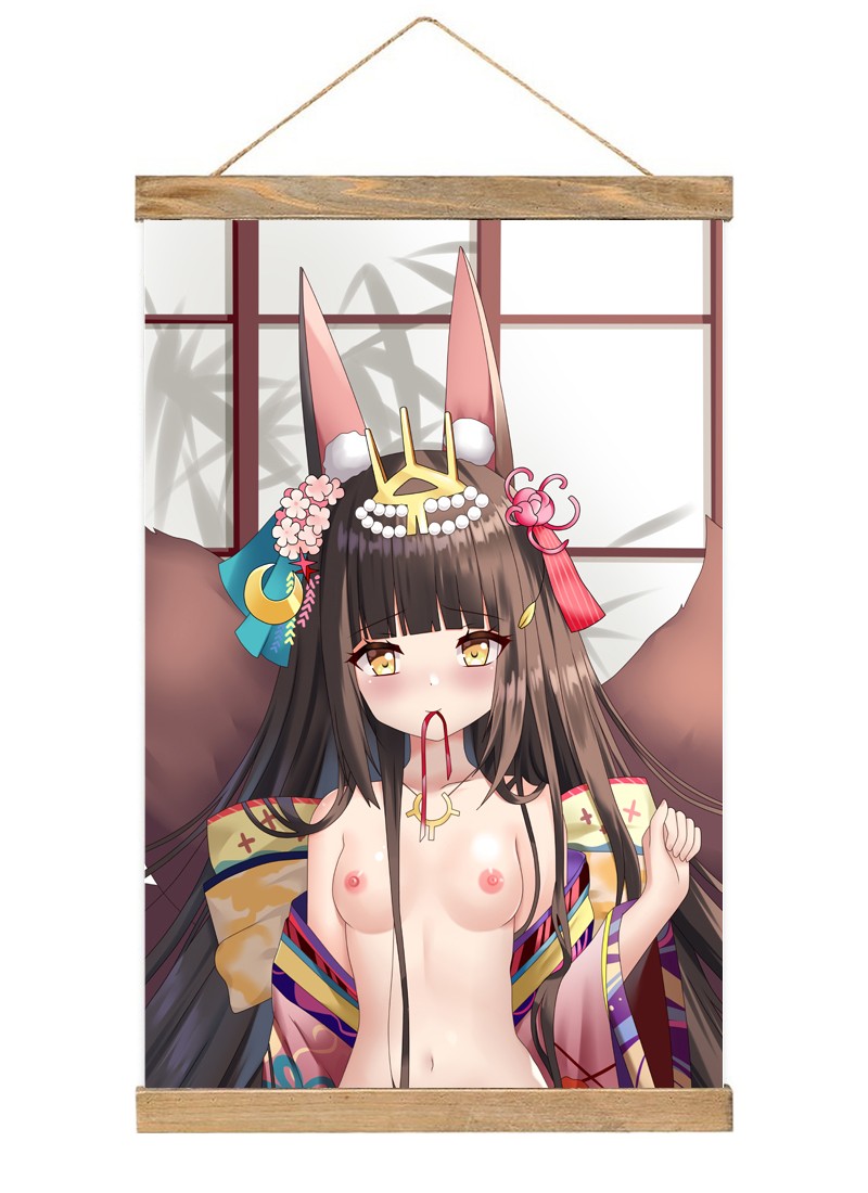 Azur Lane Akagi Scroll Painting Wall Picture Anime Wall Scroll Hanging Home Decor