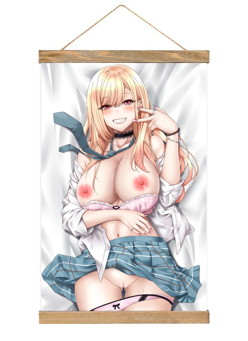 My Dress-Up Darling Kitagawa Marin-1 Scroll Painting Wall Picture Anime Wall Scroll Hanging Home Decor