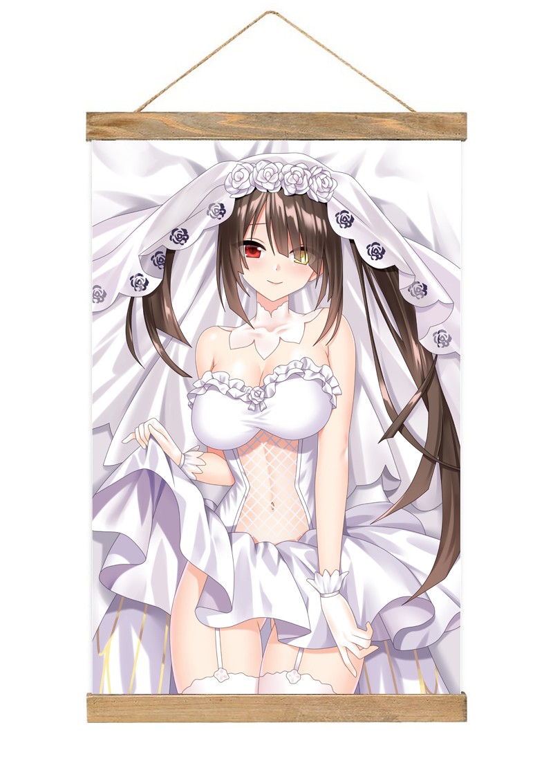 Date A Live Tokisaki Kurumi-1 Scroll Painting Wall Picture Anime Wall Scroll Hanging Home Decor