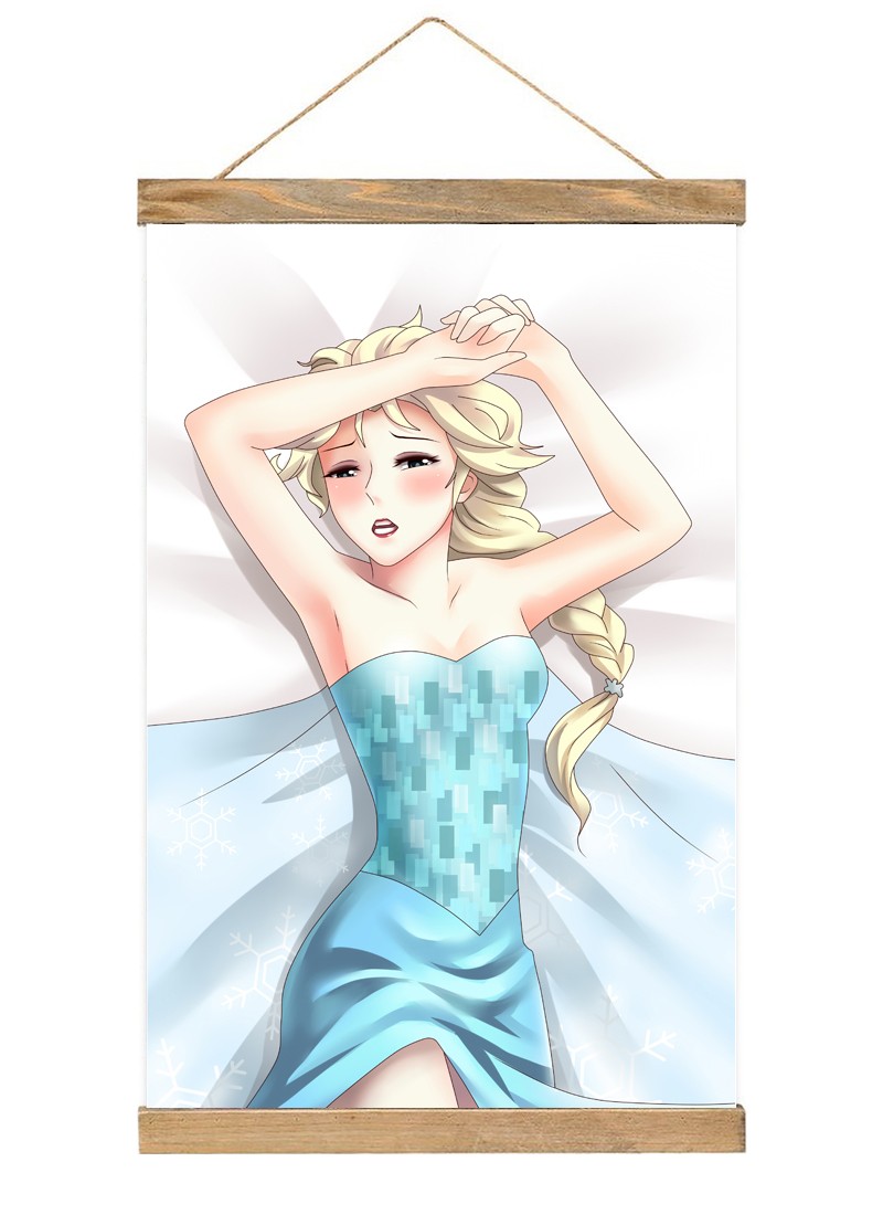 Frozen Elsa-1 Scroll Painting Wall Picture Anime Wall Scroll Hanging Home Decor