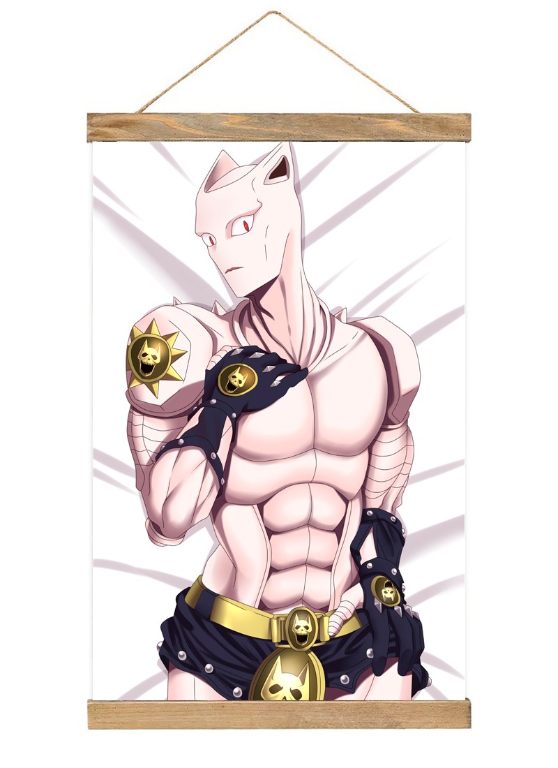 JoJo's Bizarre Adventure Kira Yoshikake-1 Scroll Painting Wall Picture Anime Wall Scroll Hanging Home Decor