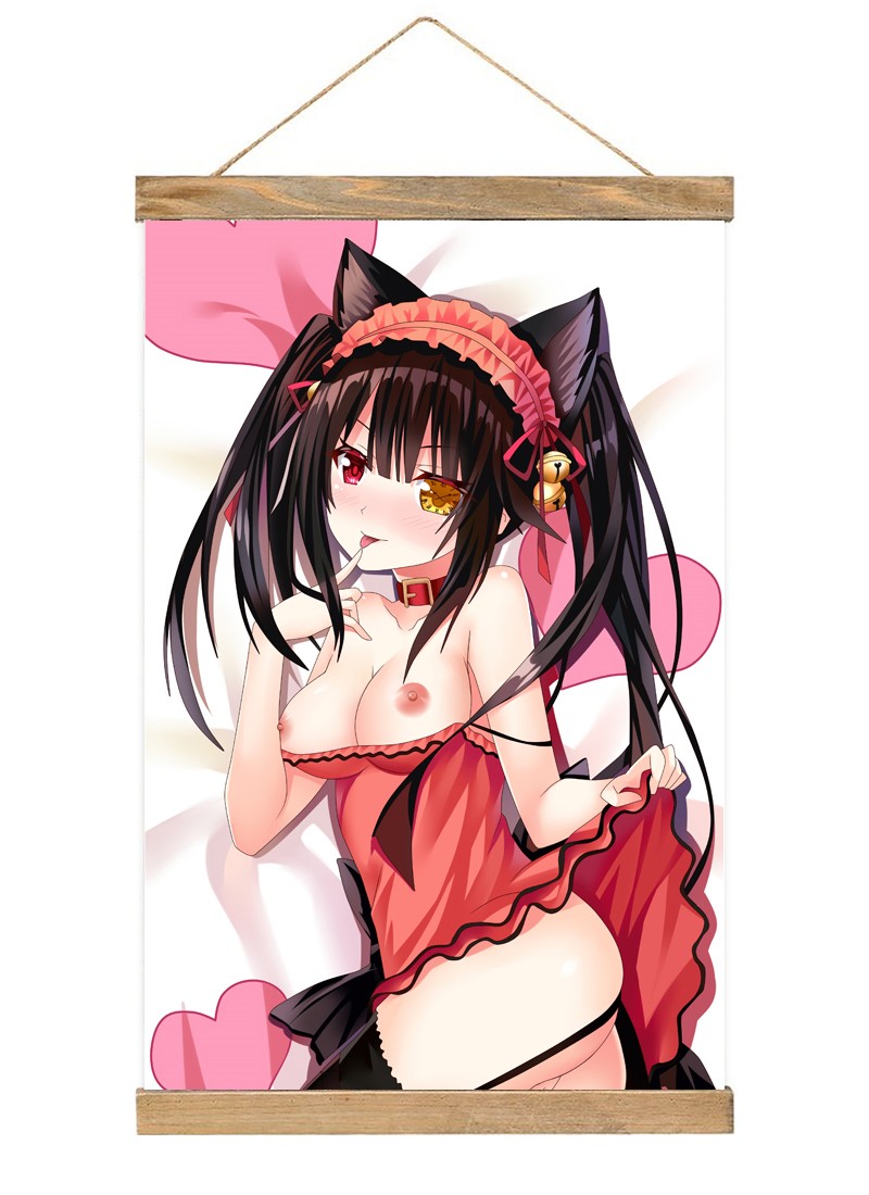 Date A Live Tokisaki Kurumi-1 Scroll Painting Wall Picture Anime Wall Scroll Hanging Home Decor
