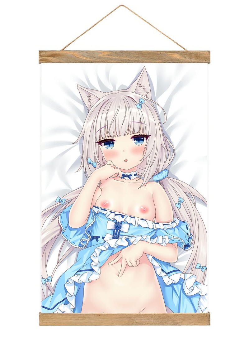 Nekopara Vanilla-1 Scroll Painting Wall Picture Anime Wall Scroll Hanging Home Decor