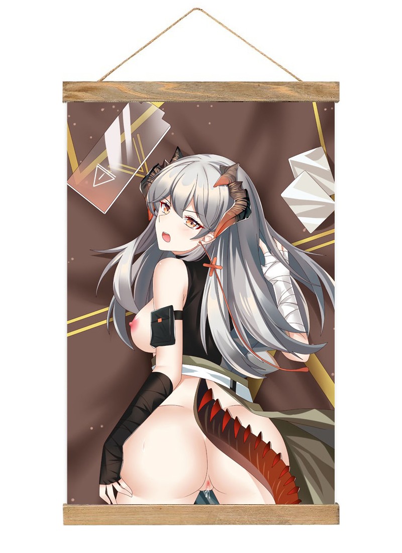Arknights Saria-1 Scroll Painting Wall Picture Anime Wall Scroll Hanging Home Decor